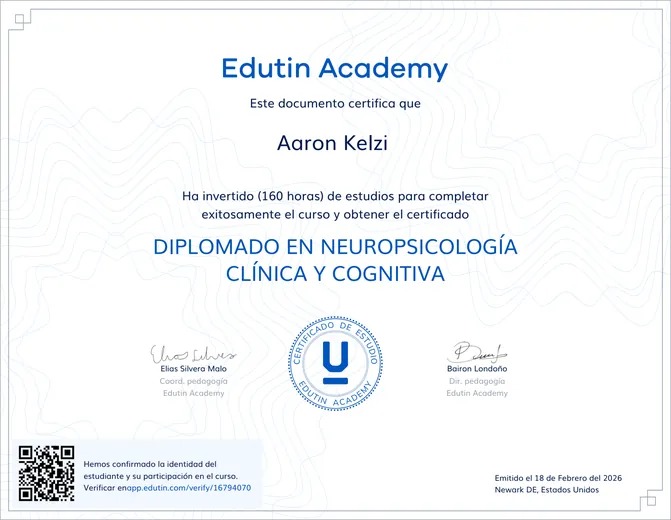Vista previa: Diplomado en Neuropsicología Clínica y Cognitiva