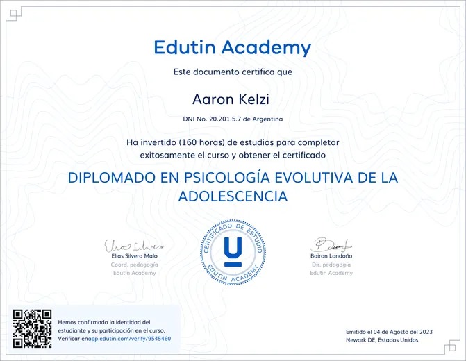 Vista previa: Diplomado en Psicología Evolutiva de la Adolescencia